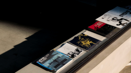 different brochures on display