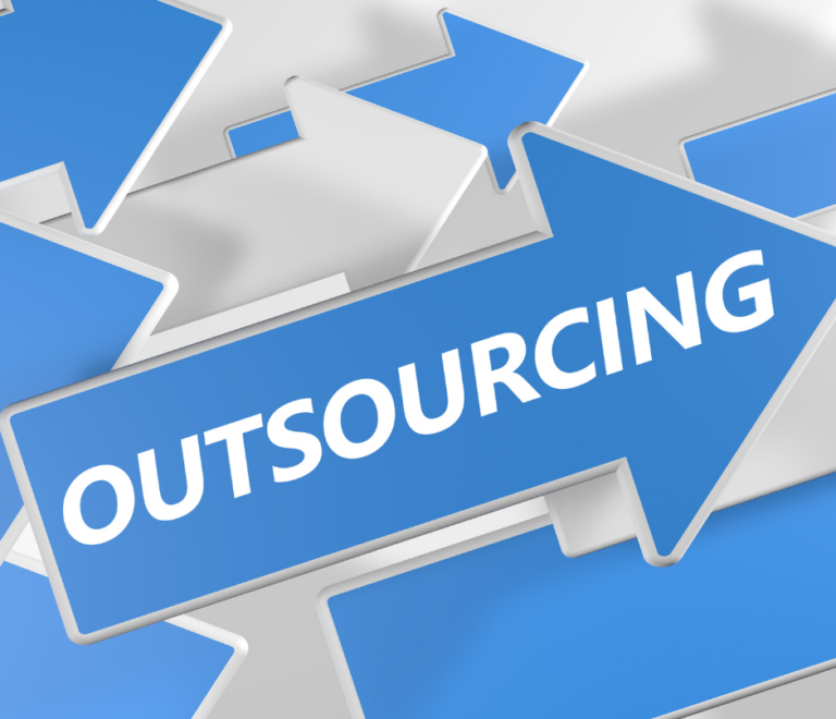 arrow with outsourcing